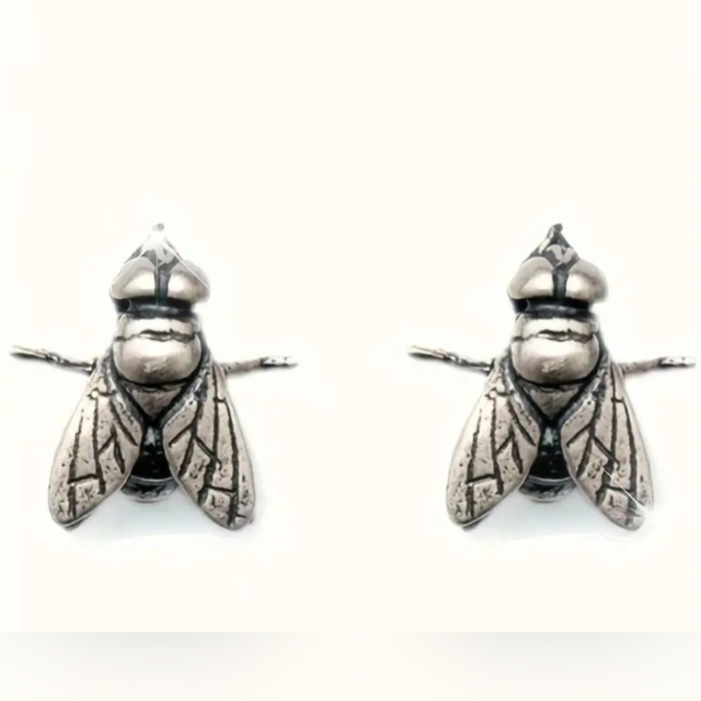Earrings--3-D House Fly Posts